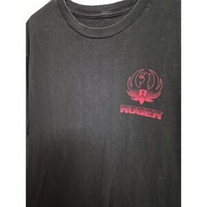 Ruger Men's T-Shirt Black Dragon On Back Short Sleeve